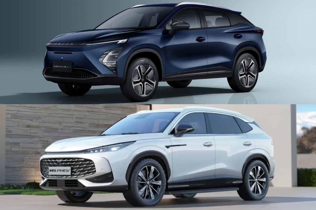 Comparativa OMODA 5EV contra MG HS PHEV, eléctrico y enchufable en el ring